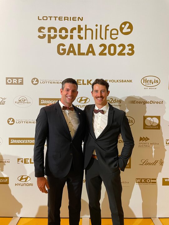 Sporthilfe-Gala 2023 Andreas Kolb mit Philipp Podbrecnik